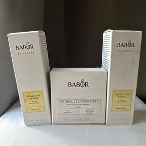 Babor Vitalizing Serum Set + Natural Cleansing Bar 3pc NEW